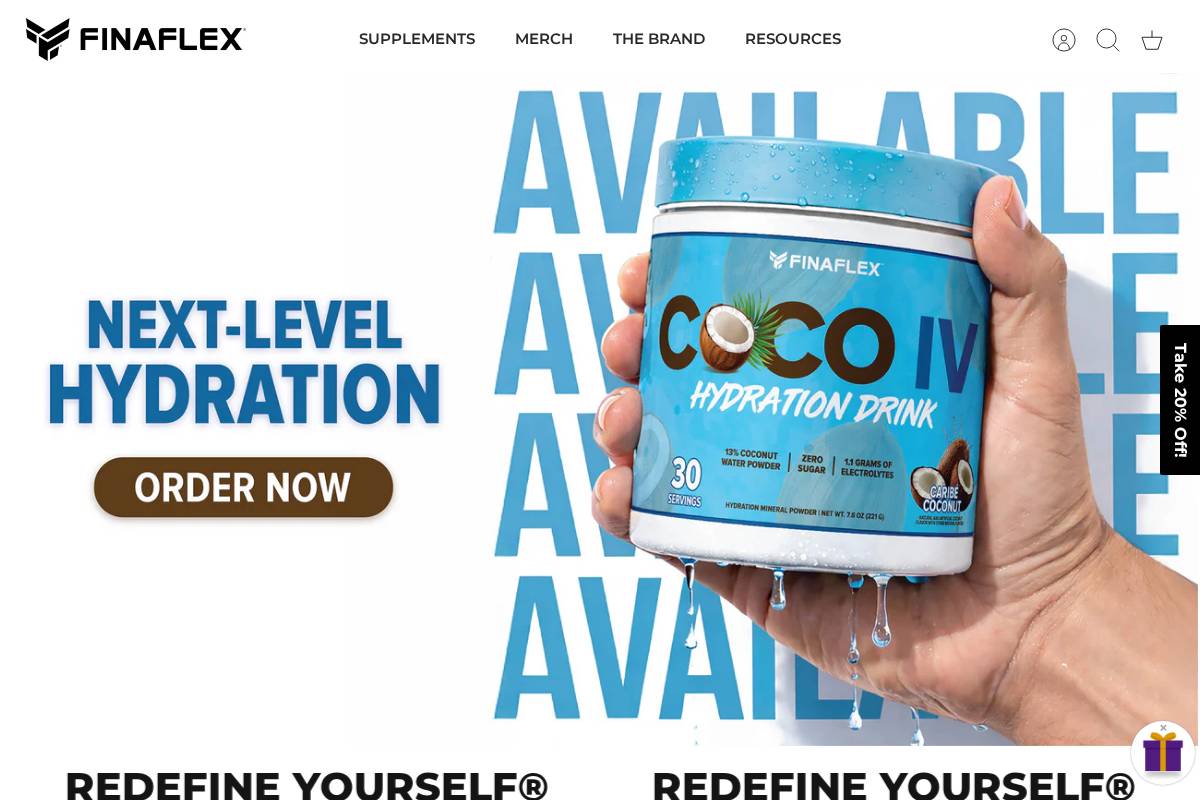 finaflex.com homepage screenshot