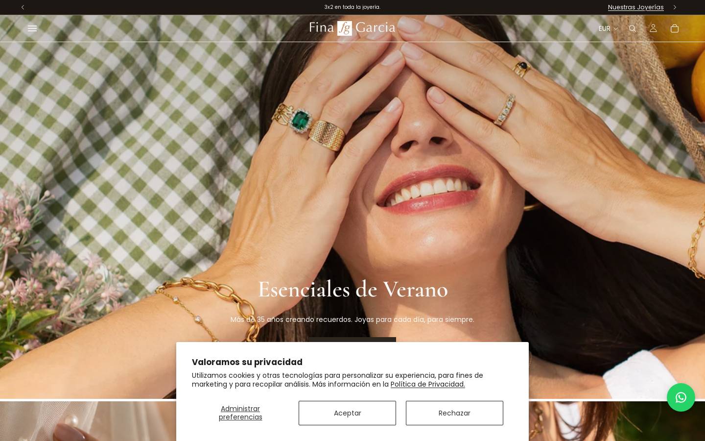 Fina García homepage screenshot