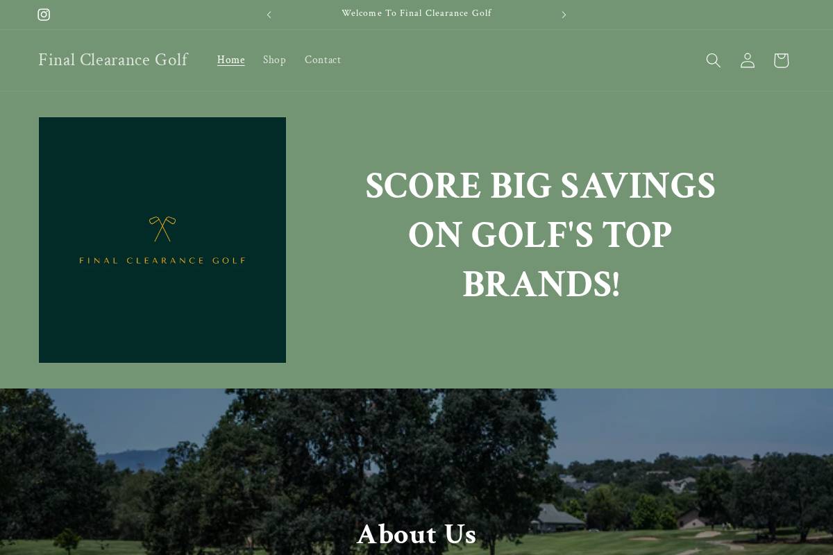 finalclearancegolf.com homepage screenshot
