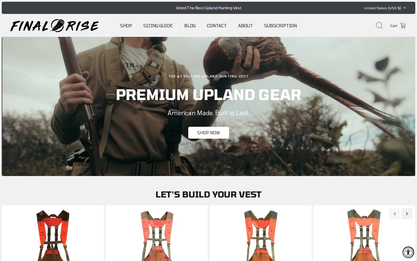 finalrise.com homepage screenshot