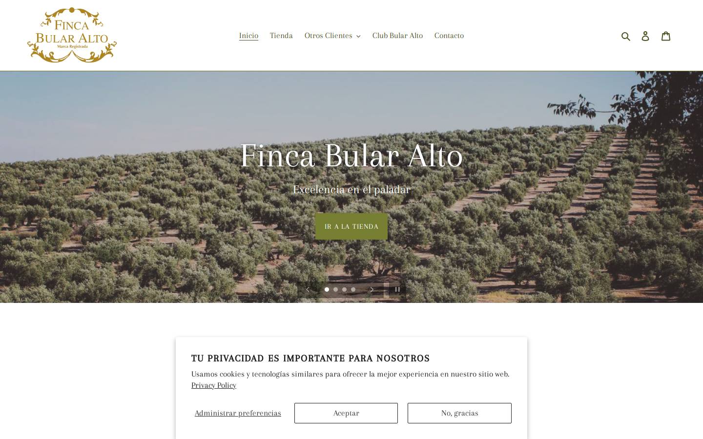 fincabularalto.com homepage screenshot