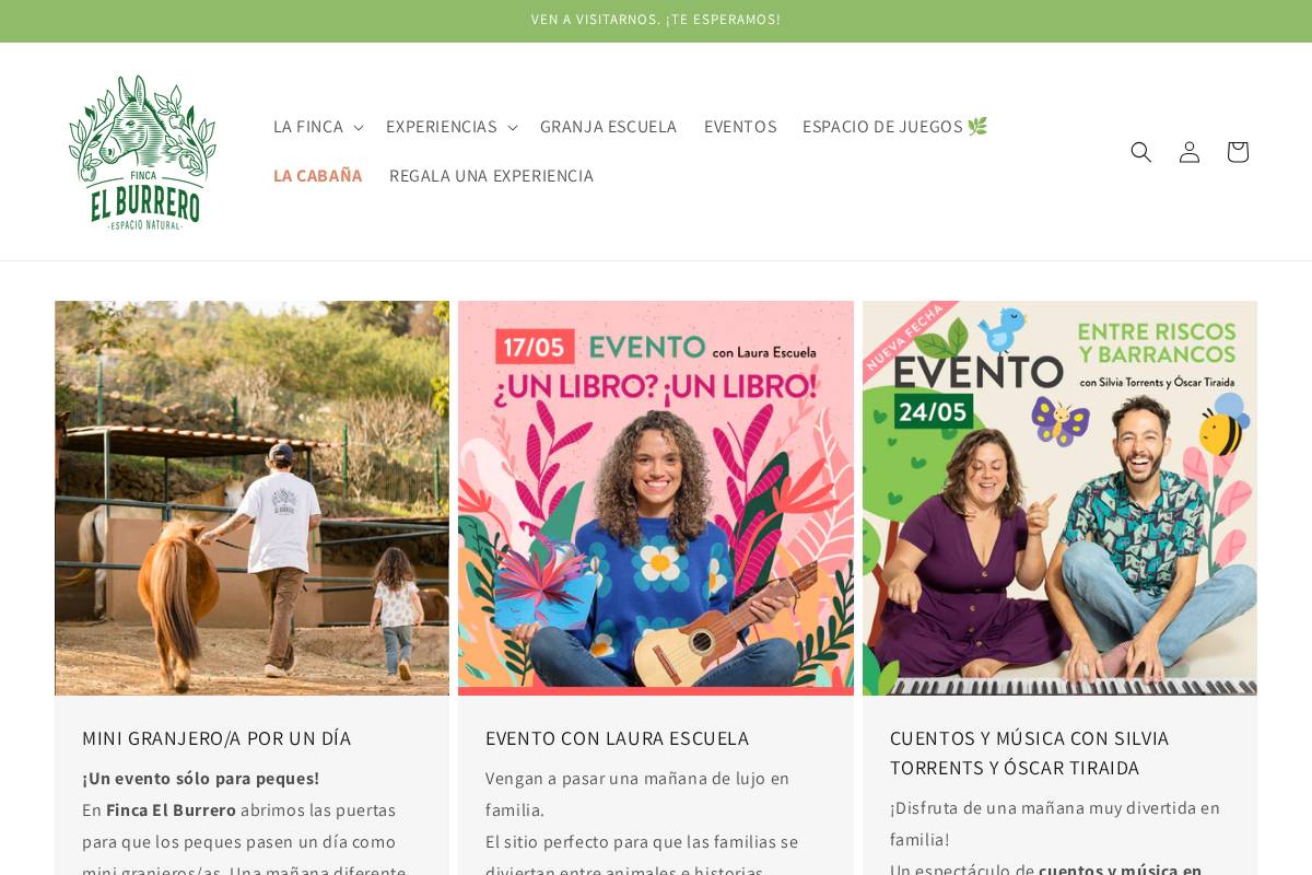 fincaelburrero.com homepage screenshot