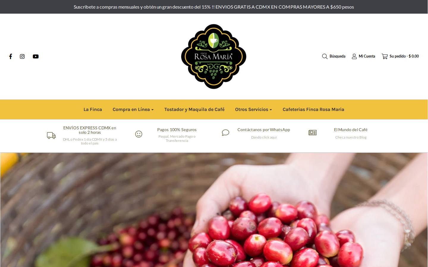 fincarosamaria.com.mx homepage screenshot