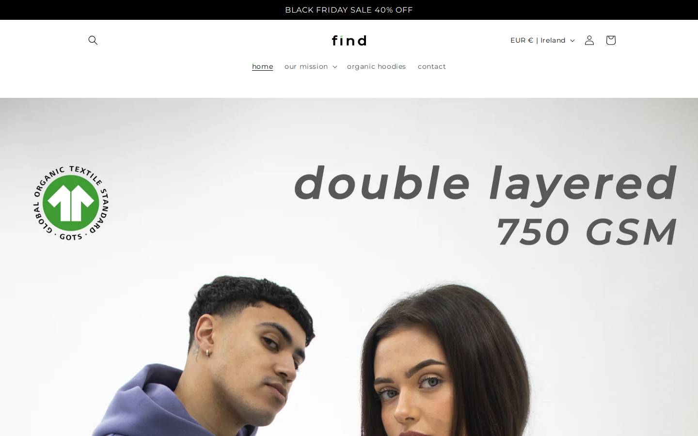 Find Clothing Ltd homepage screenshot