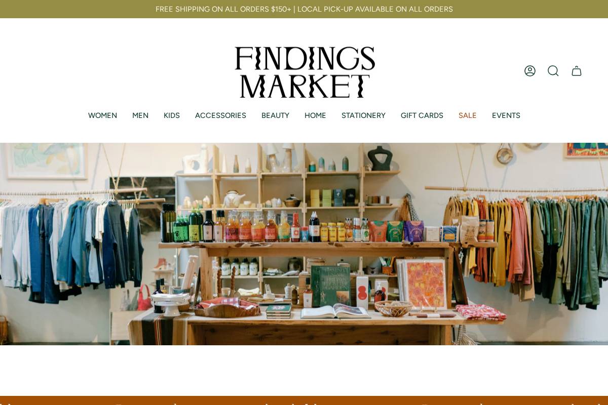 Findings Market homepage screenshot