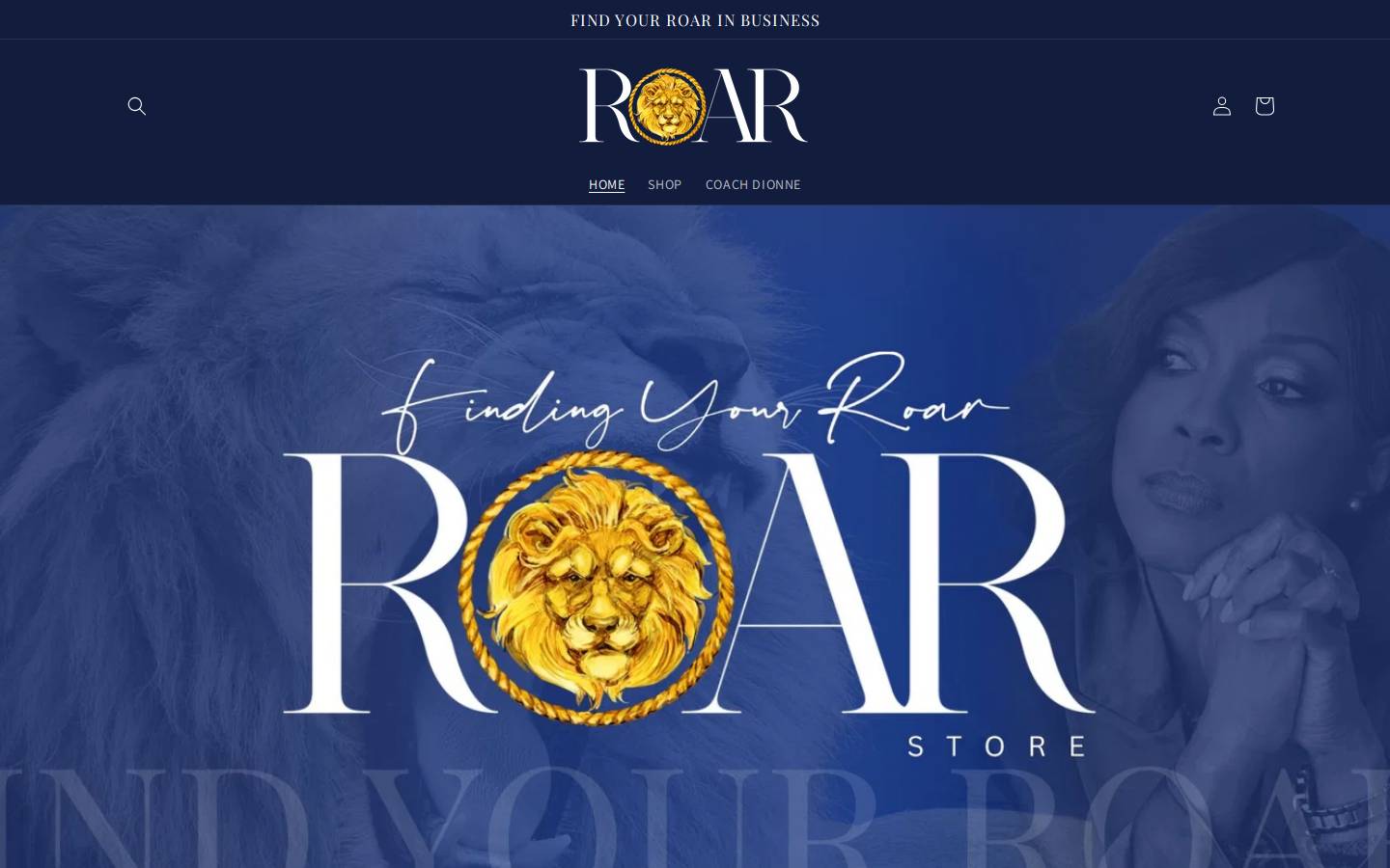 findingyourroar.com homepage screenshot