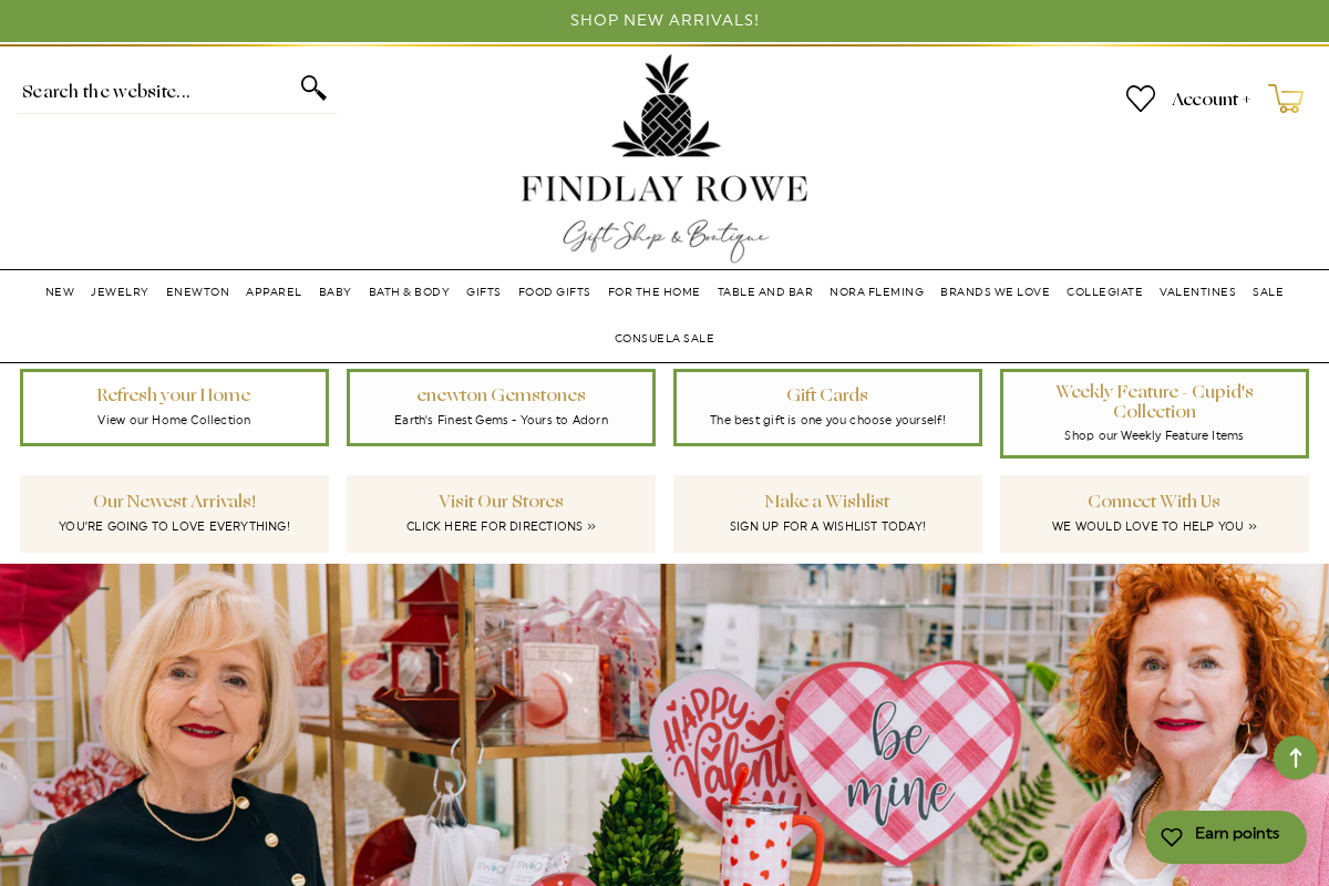 Findlay Rowe Gift Shops homepage screenshot