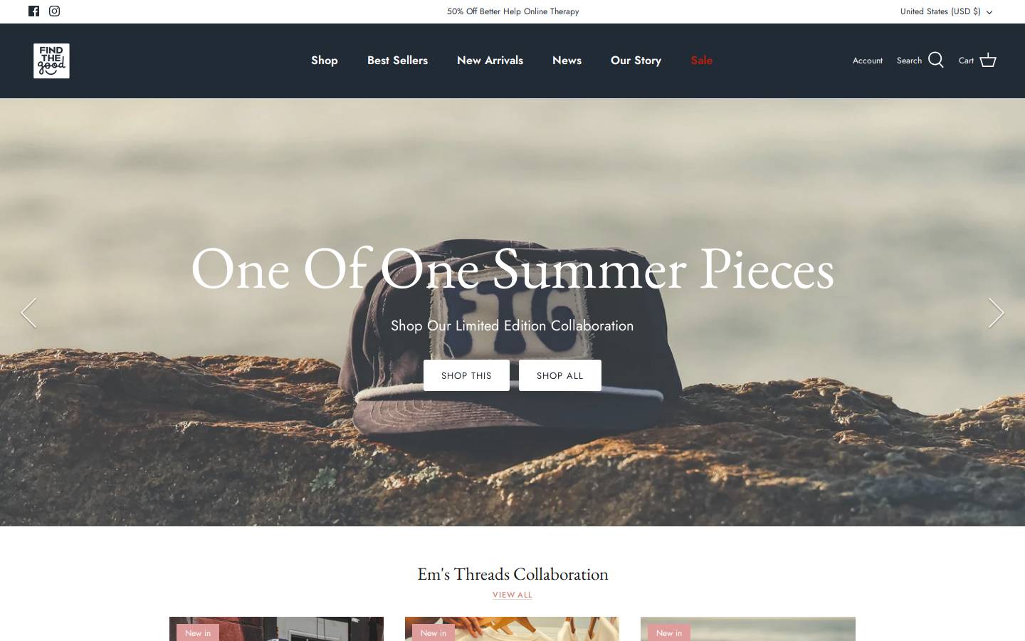 findthegoodbrand.com homepage screenshot