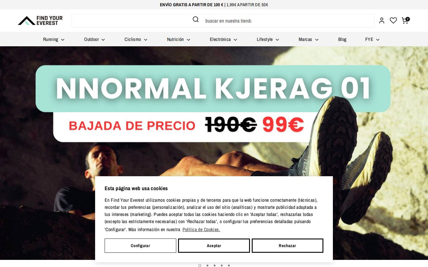 Findyoureverest homepage screenshot