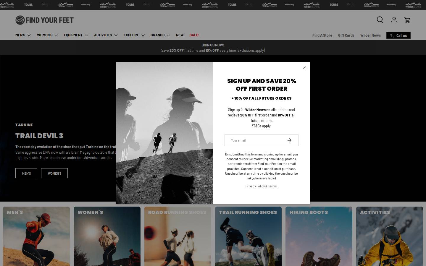 findyourfeet.com.au homepage screenshot