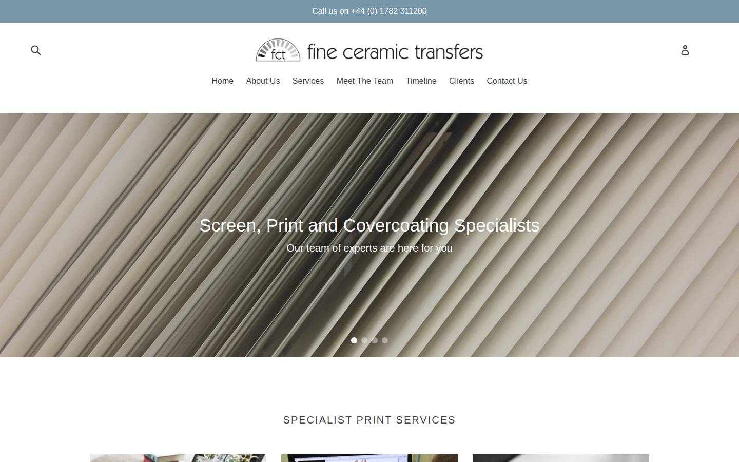 fineceramictransfers.com homepage screenshot