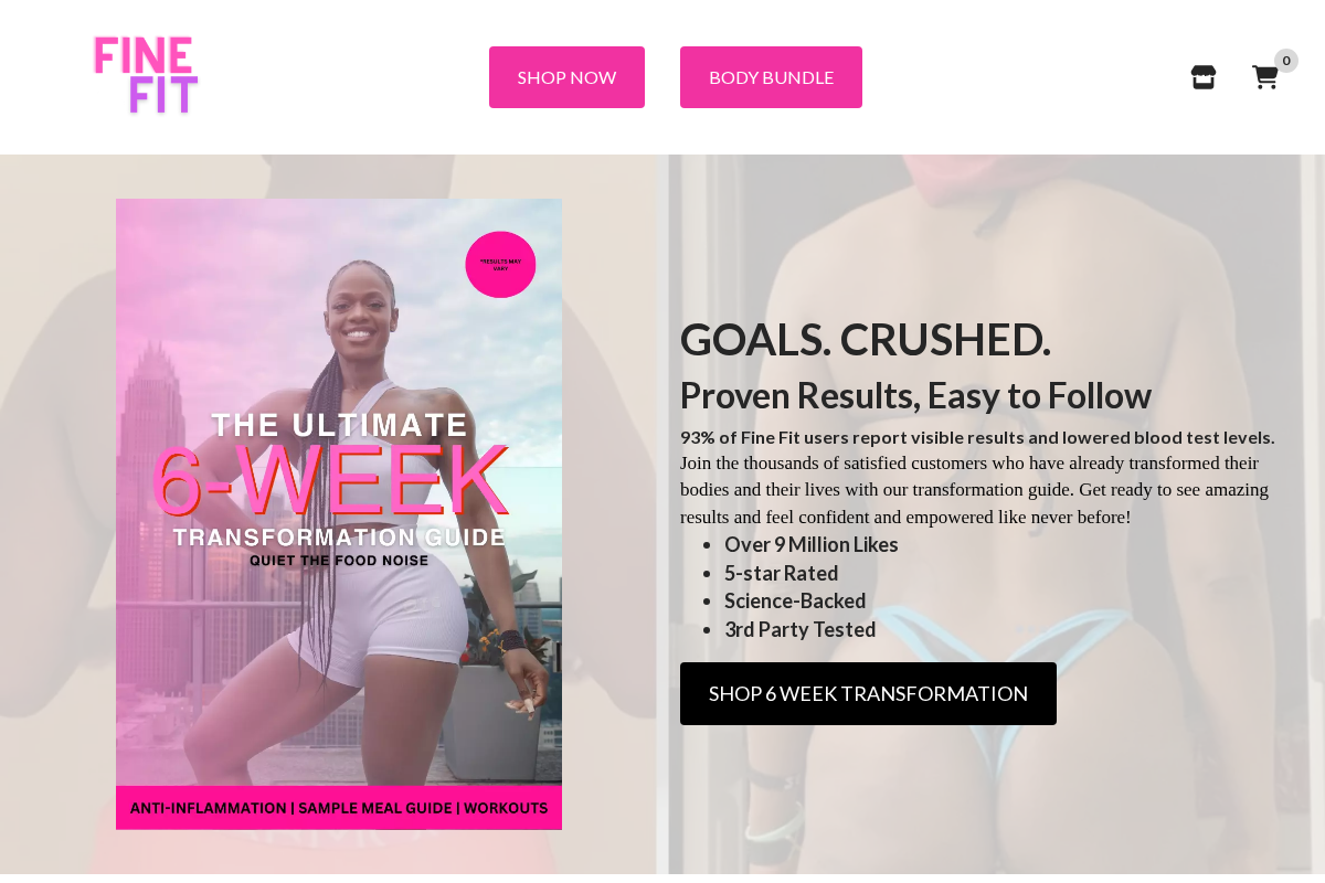 finefitsistersInstagramPinterestYoutubeTikTok homepage screenshot