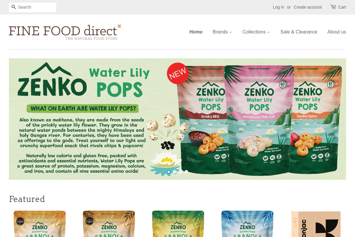 Fine Food Direct homepage screenshot
