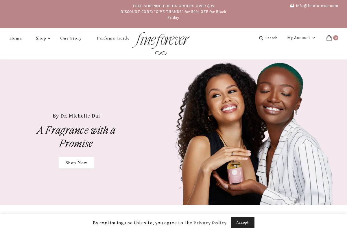 fineforever.com homepage screenshot