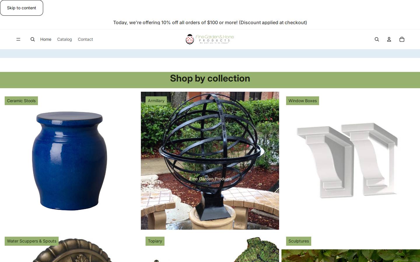 Finegardenproducts homepage screenshot