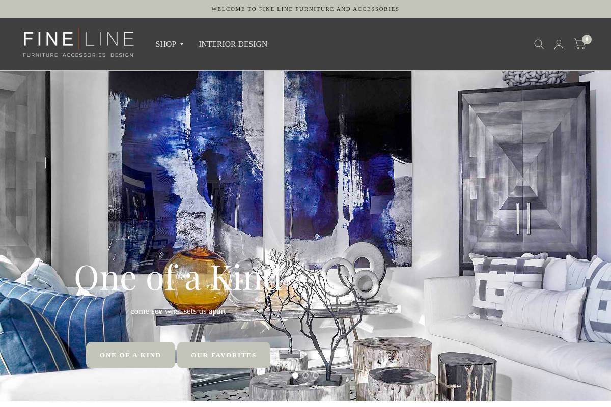 finelinefurnitureandaccessories.com homepage screenshot