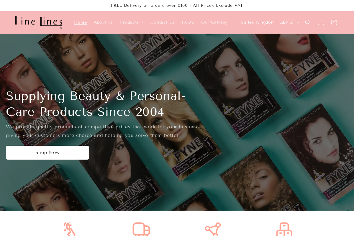 finelinesuk.com homepage screenshot