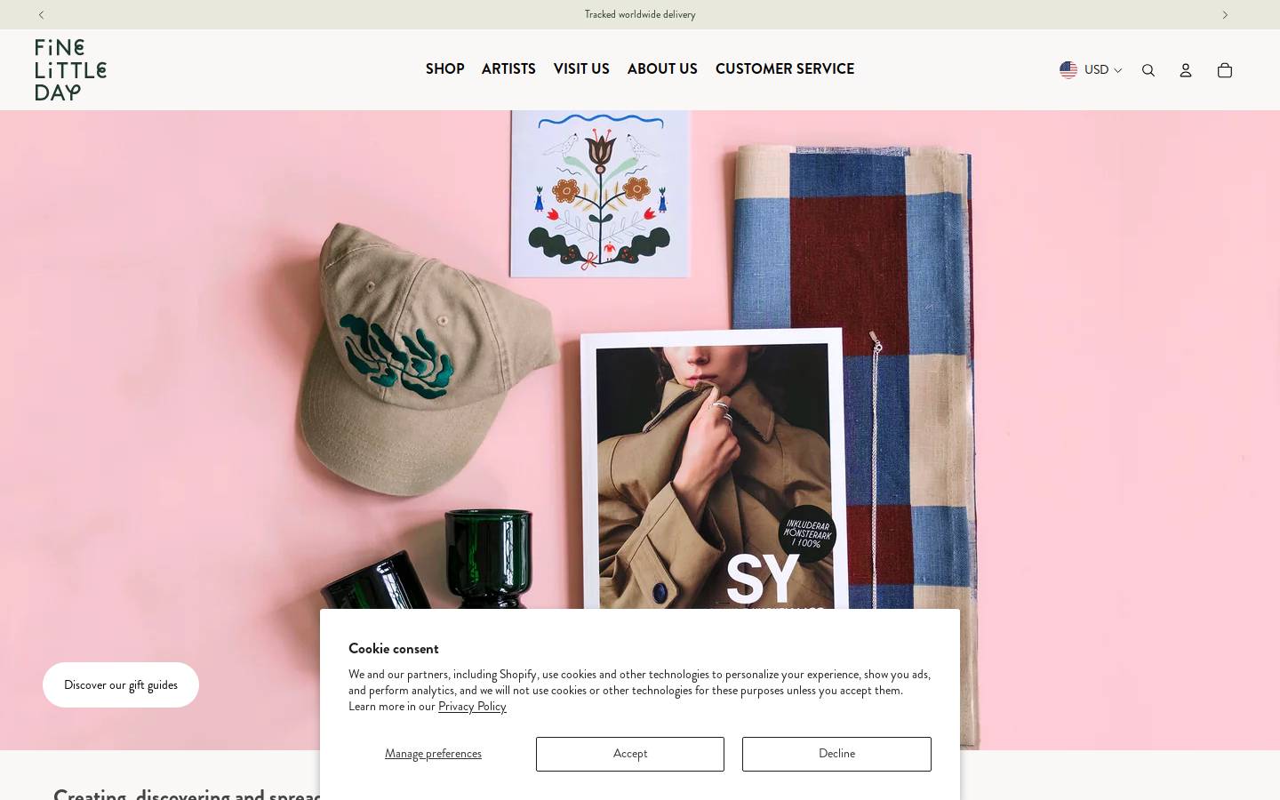 Fine Little Day homepage screenshot