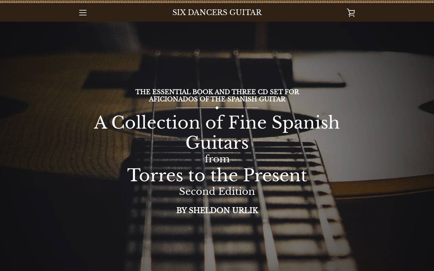 finespanishguitarsbook.com homepage screenshot