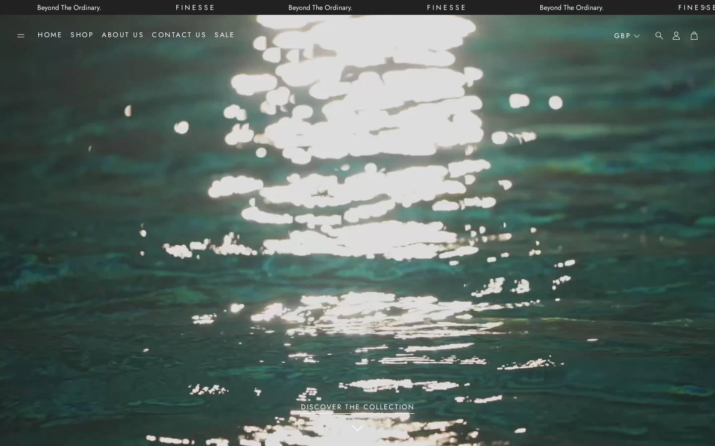 Finesse London homepage screenshot