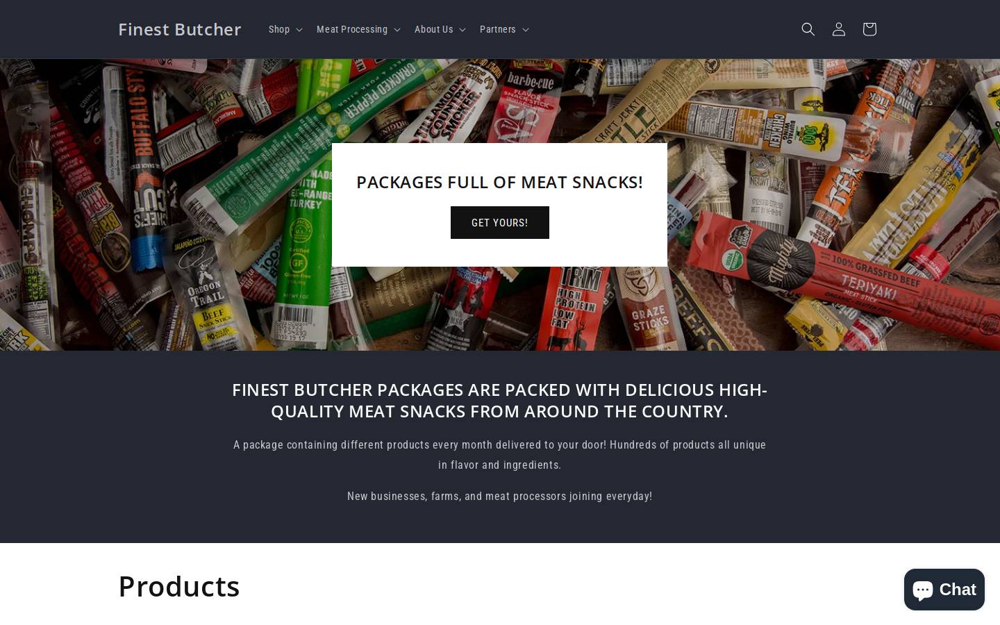 finestbutcher.com homepage screenshot
