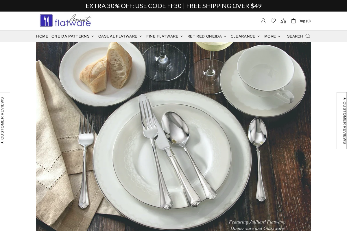 finestflatware.com homepage screenshot