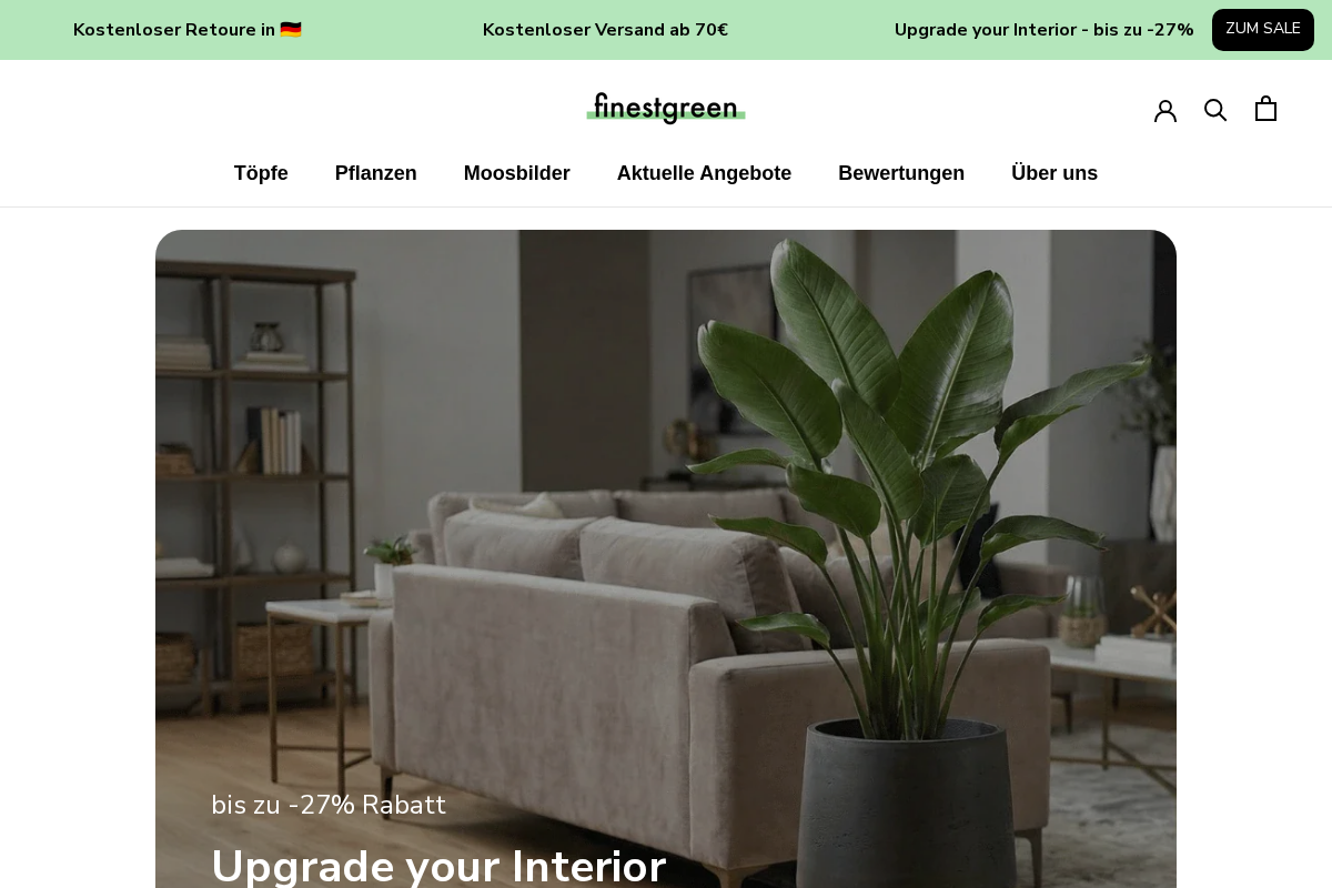 Finestgreen homepage screenshot