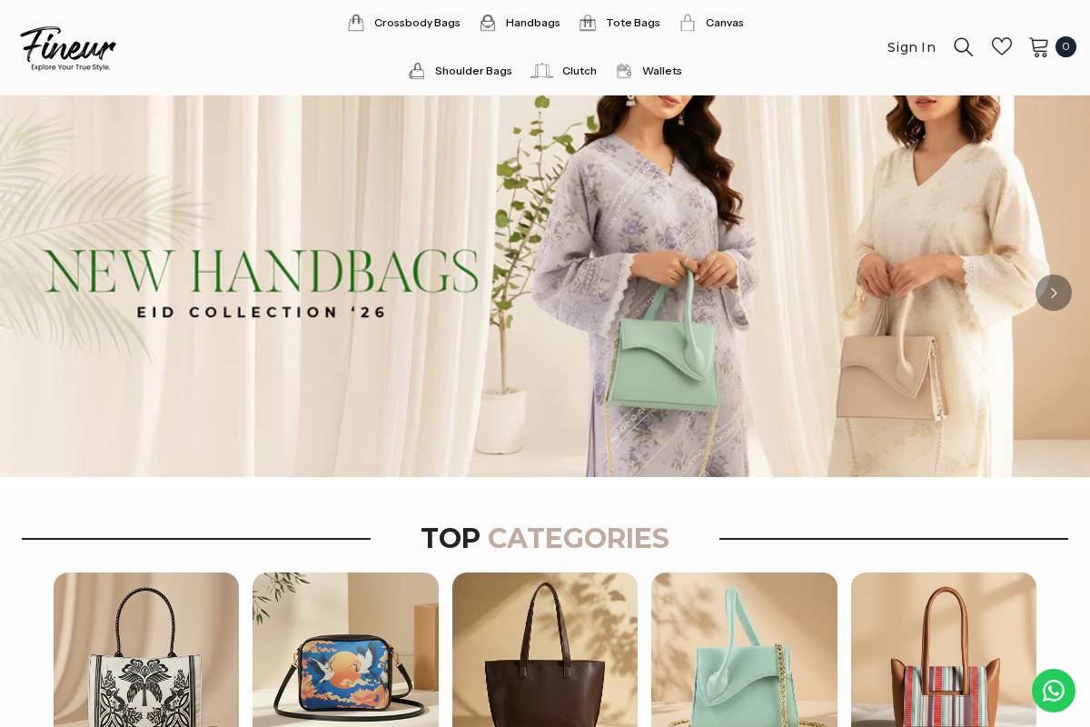 fineur.pk homepage screenshot