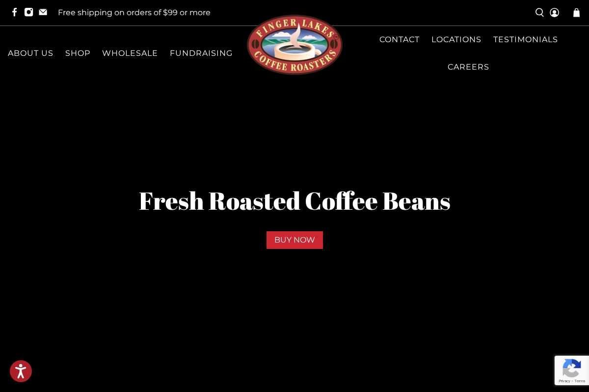 fingerlakescoffee.com homepage screenshot