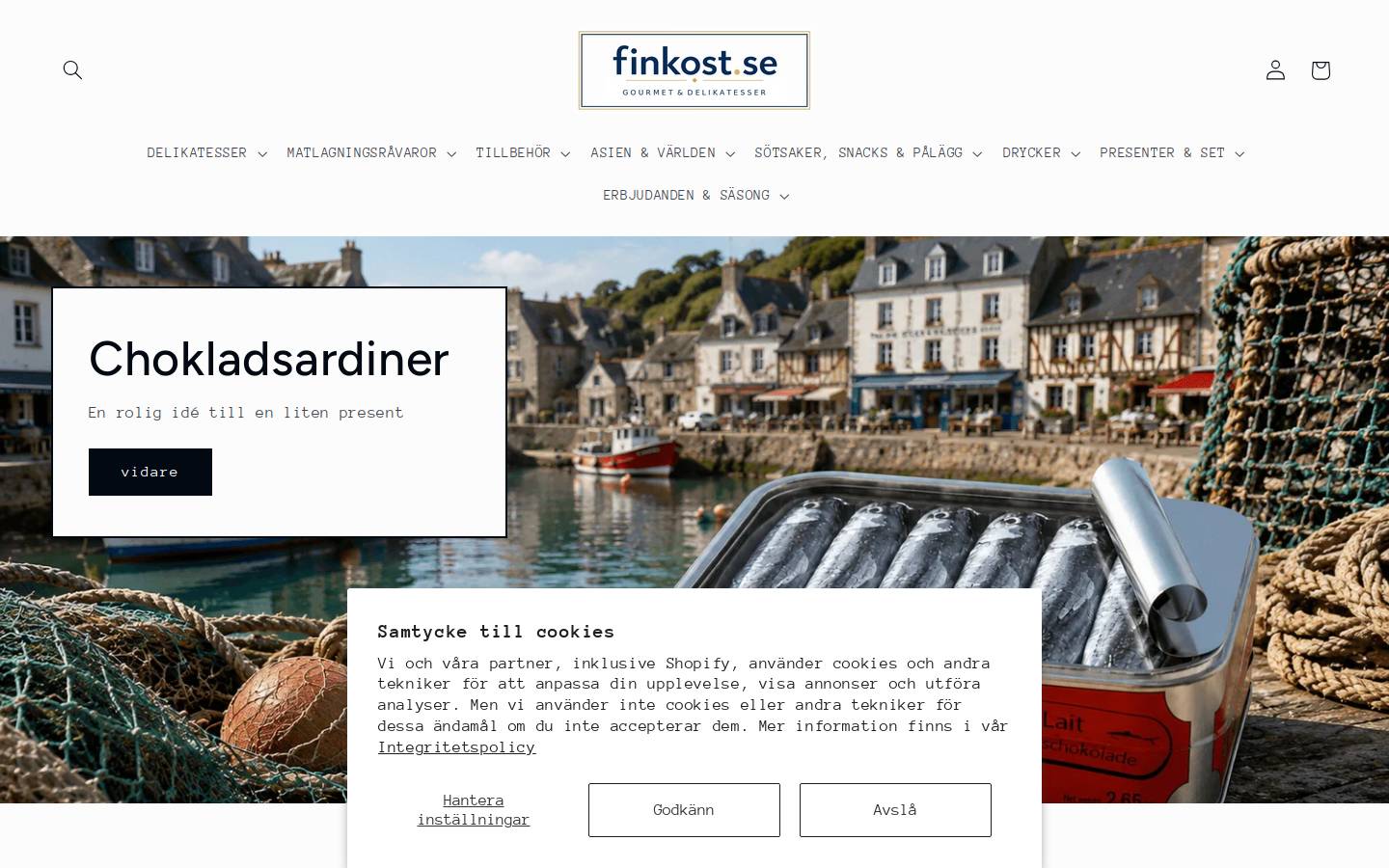 finkost.se homepage screenshot