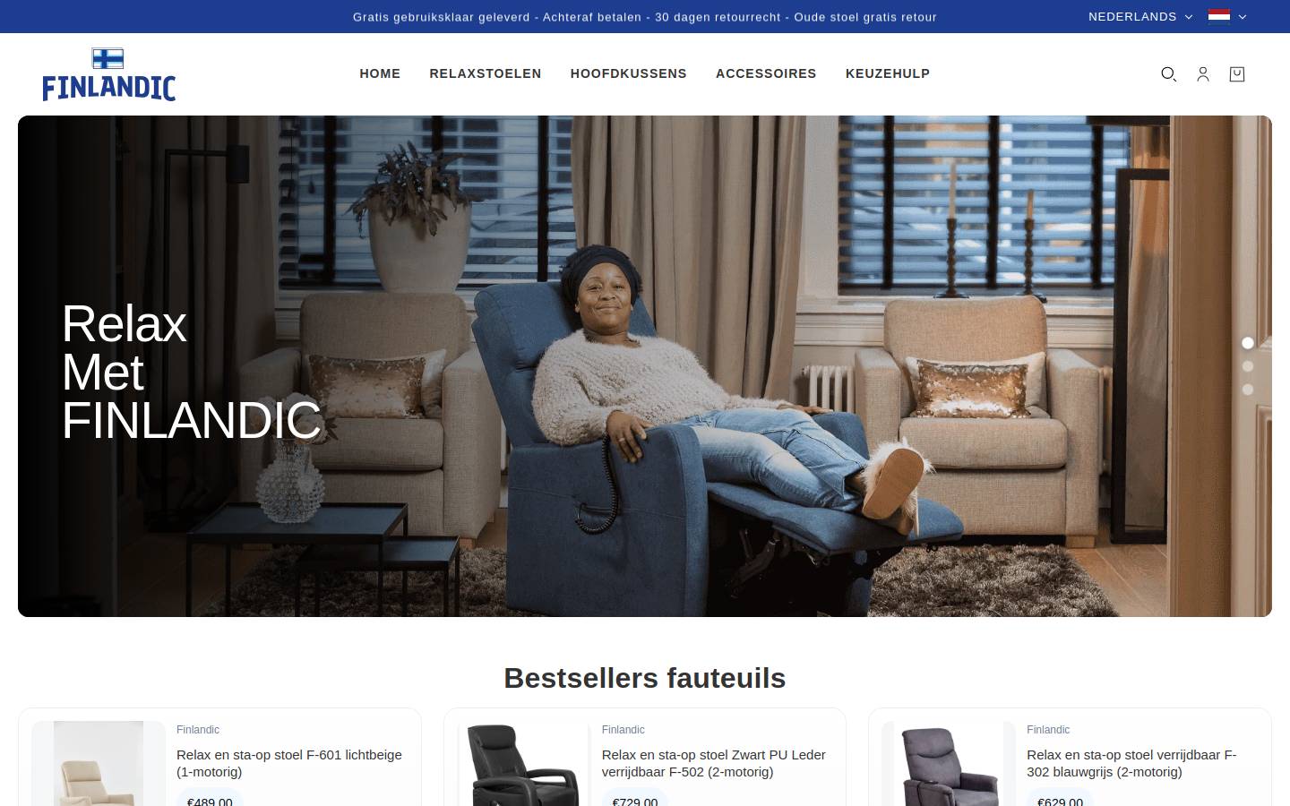 Finlandic homepage screenshot
