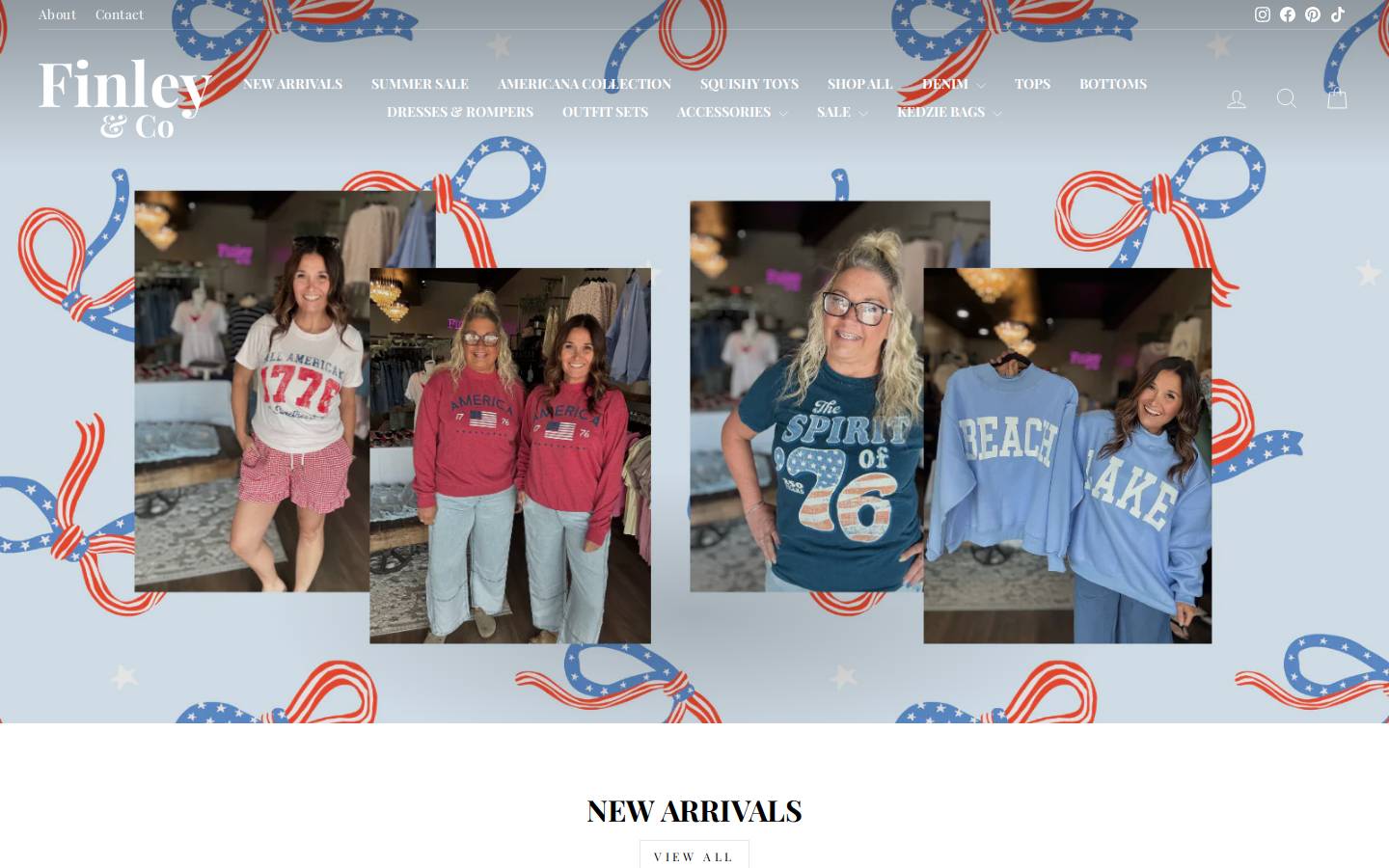 finleysfashion.com homepage screenshot