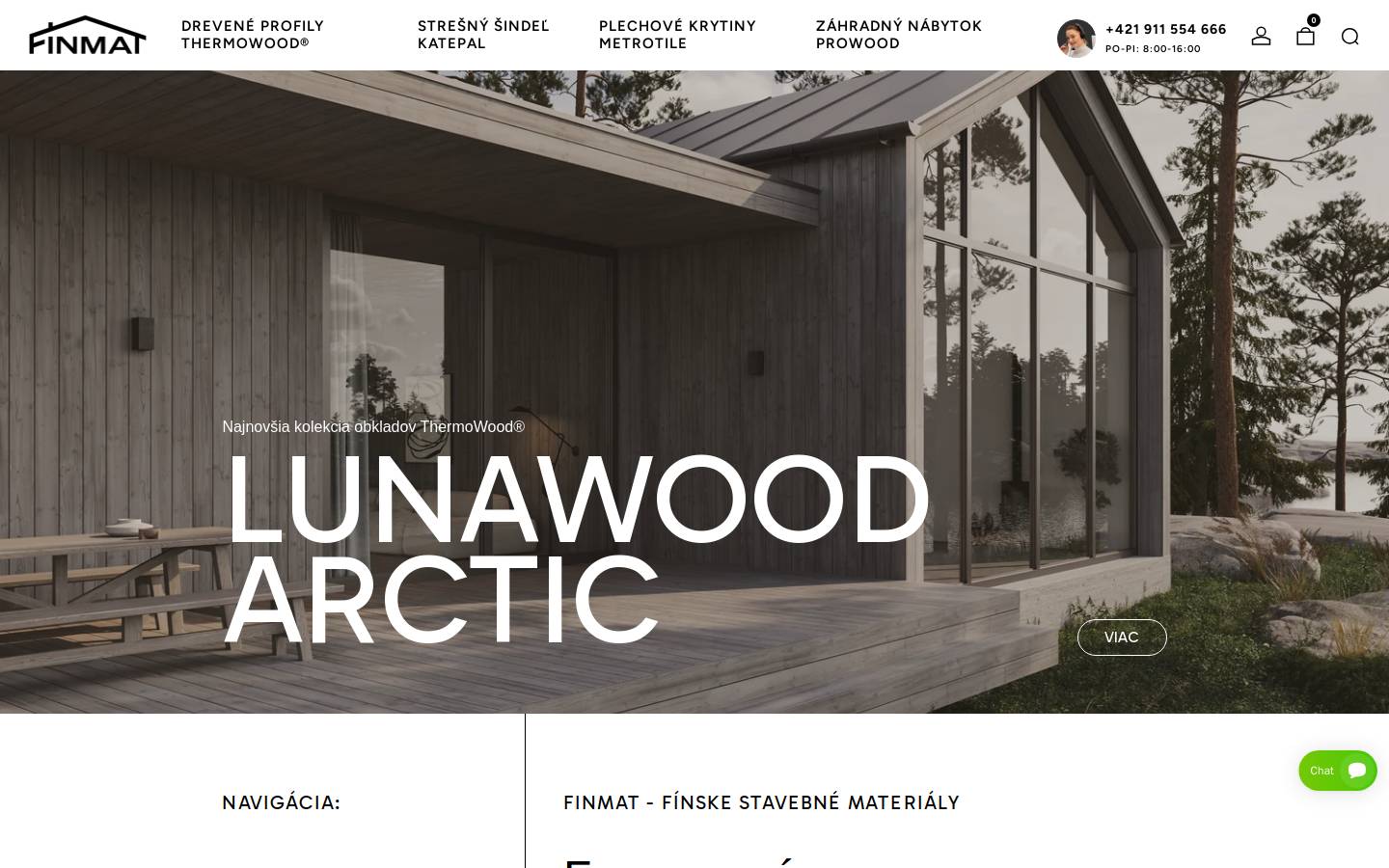 finmat.sk homepage screenshot