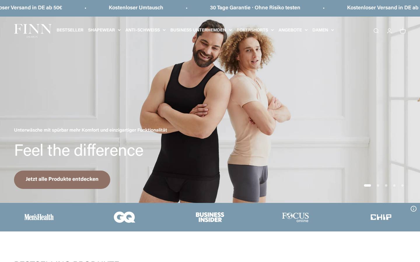 finn-design.de homepage screenshot