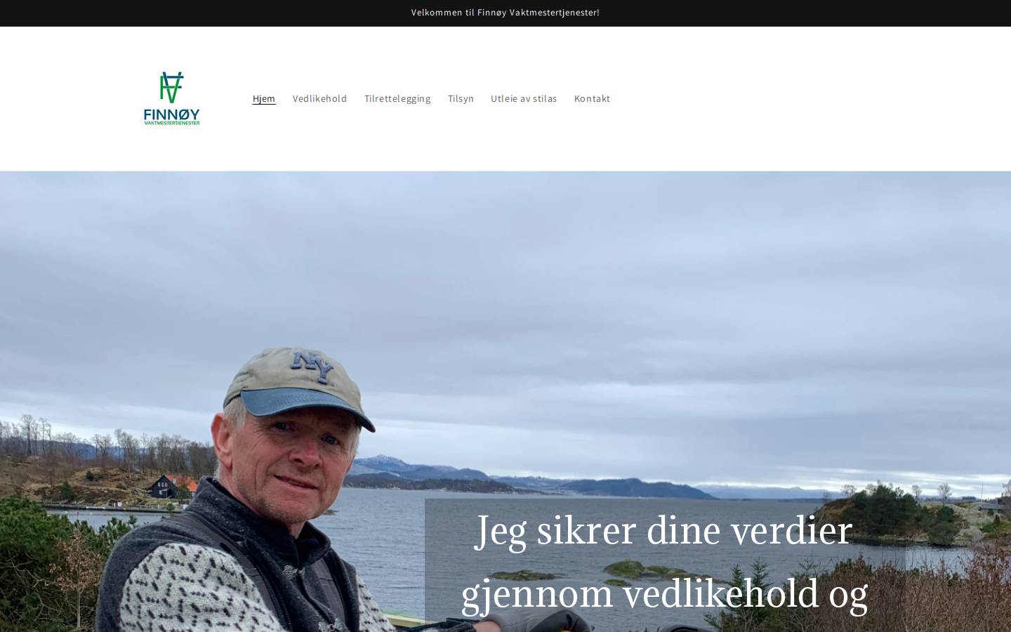 finnoyvaktmestertjenester.no homepage screenshot