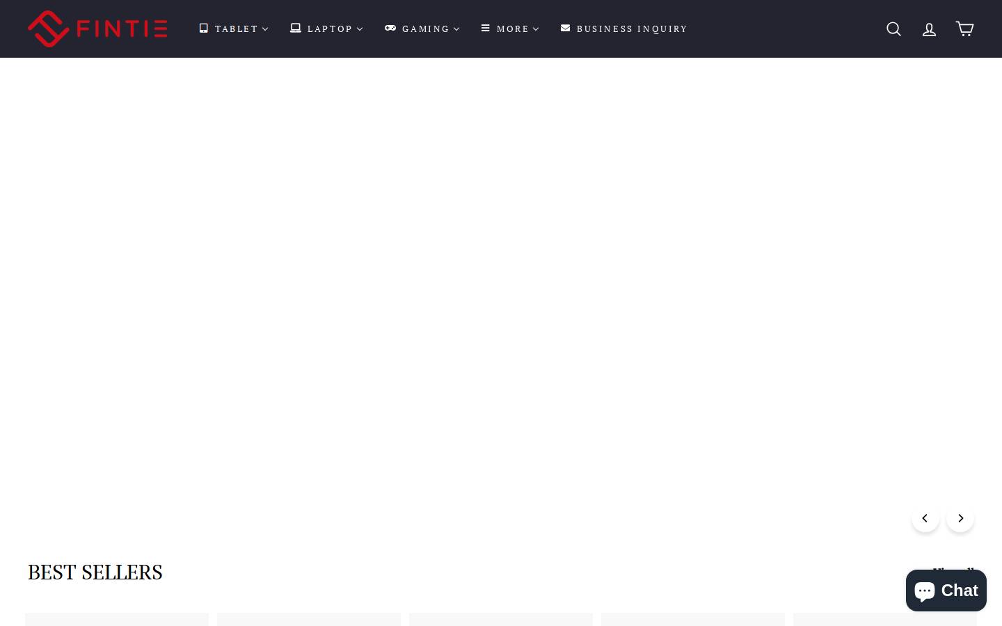 Fintie homepage screenshot