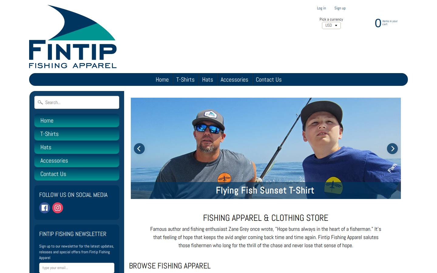 fintipfishing.com homepage screenshot