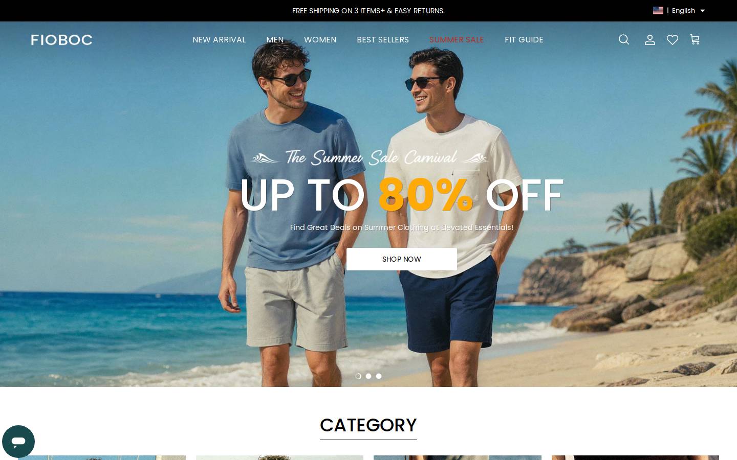 Fioboc homepage screenshot