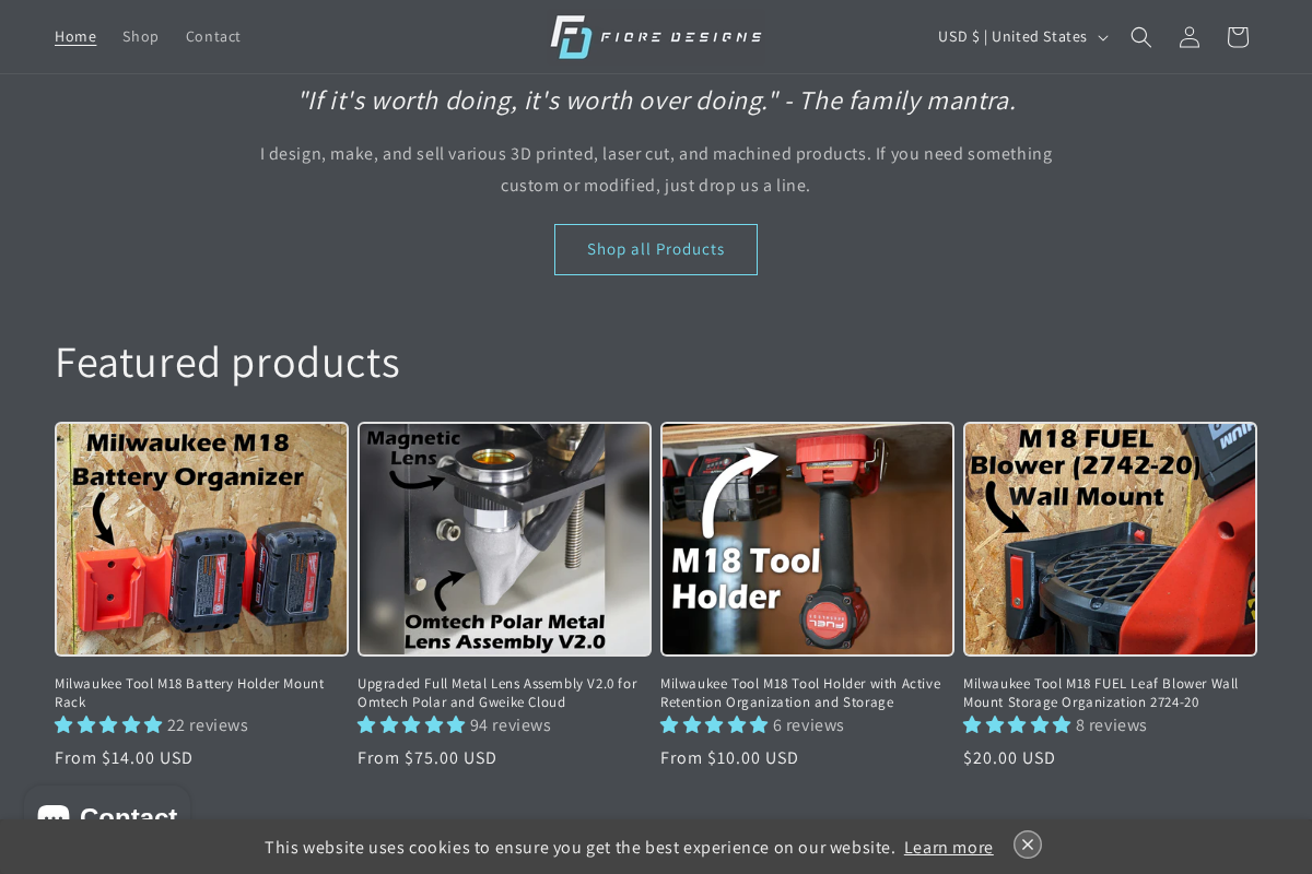 fioredesigns.shop homepage screenshot