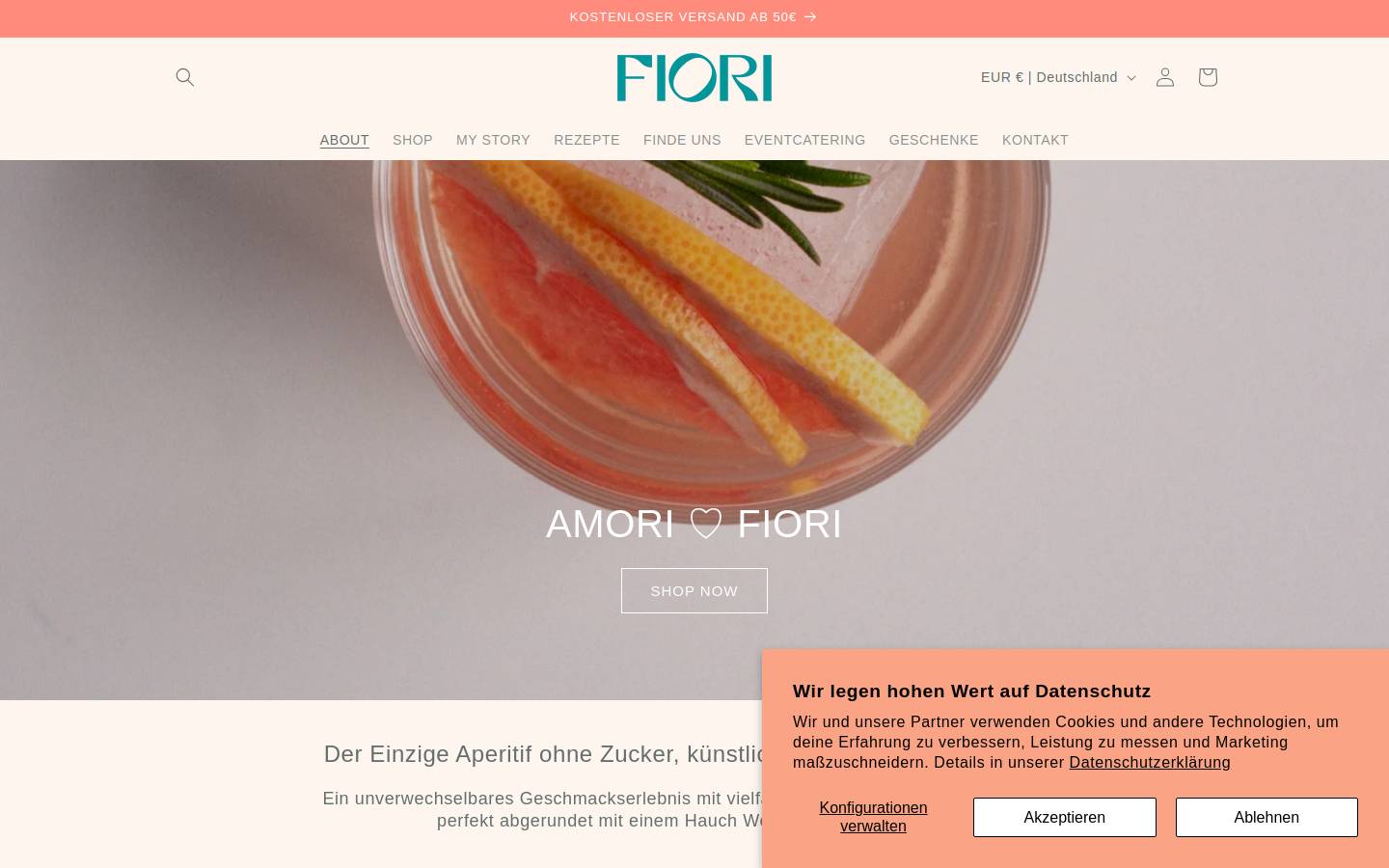 fiori.de homepage screenshot