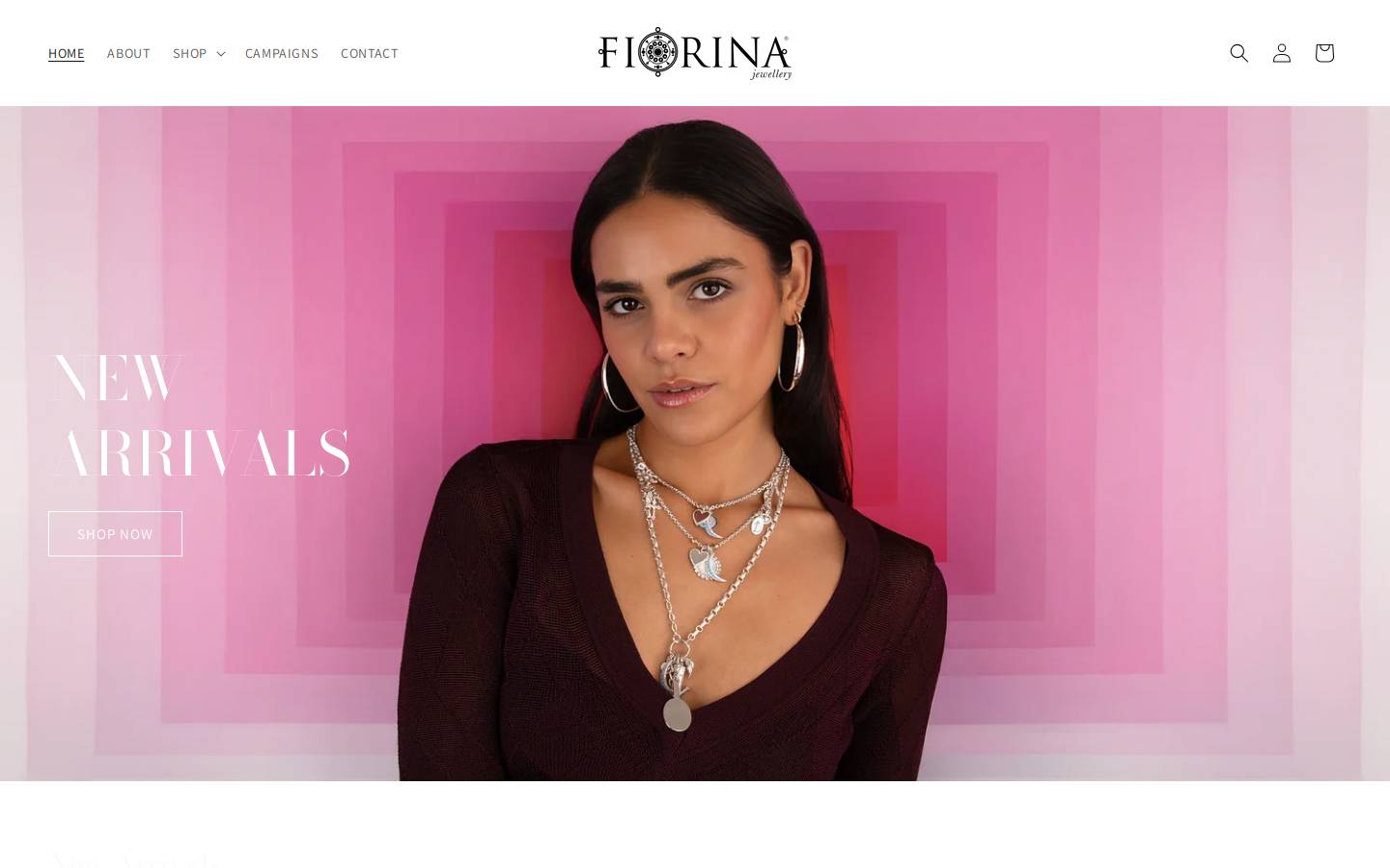 fiorinajewellery.com.au homepage screenshot