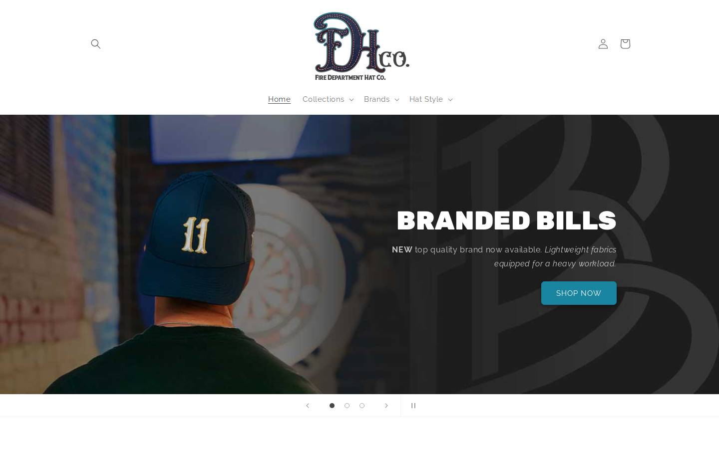 firedepartmenthatco.com homepage screenshot