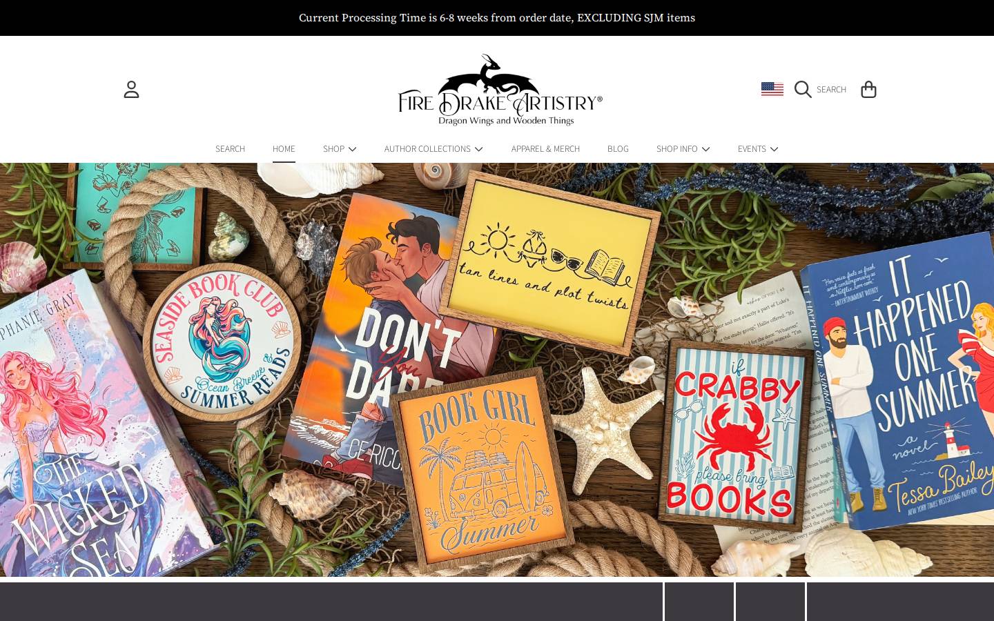 firedrakeartistry.com homepage screenshot