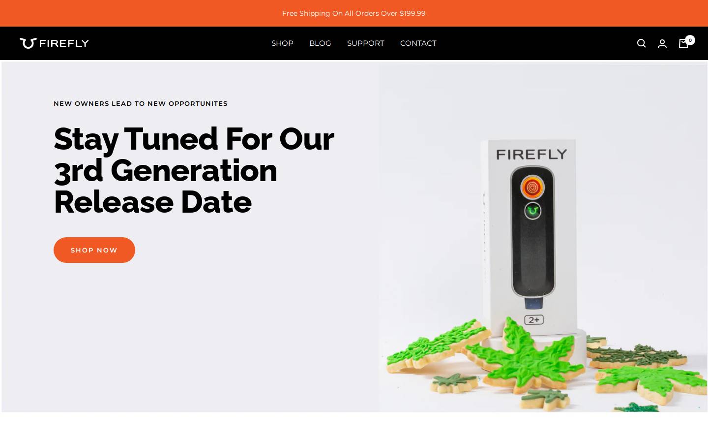 firefly-vapor.com homepage screenshot