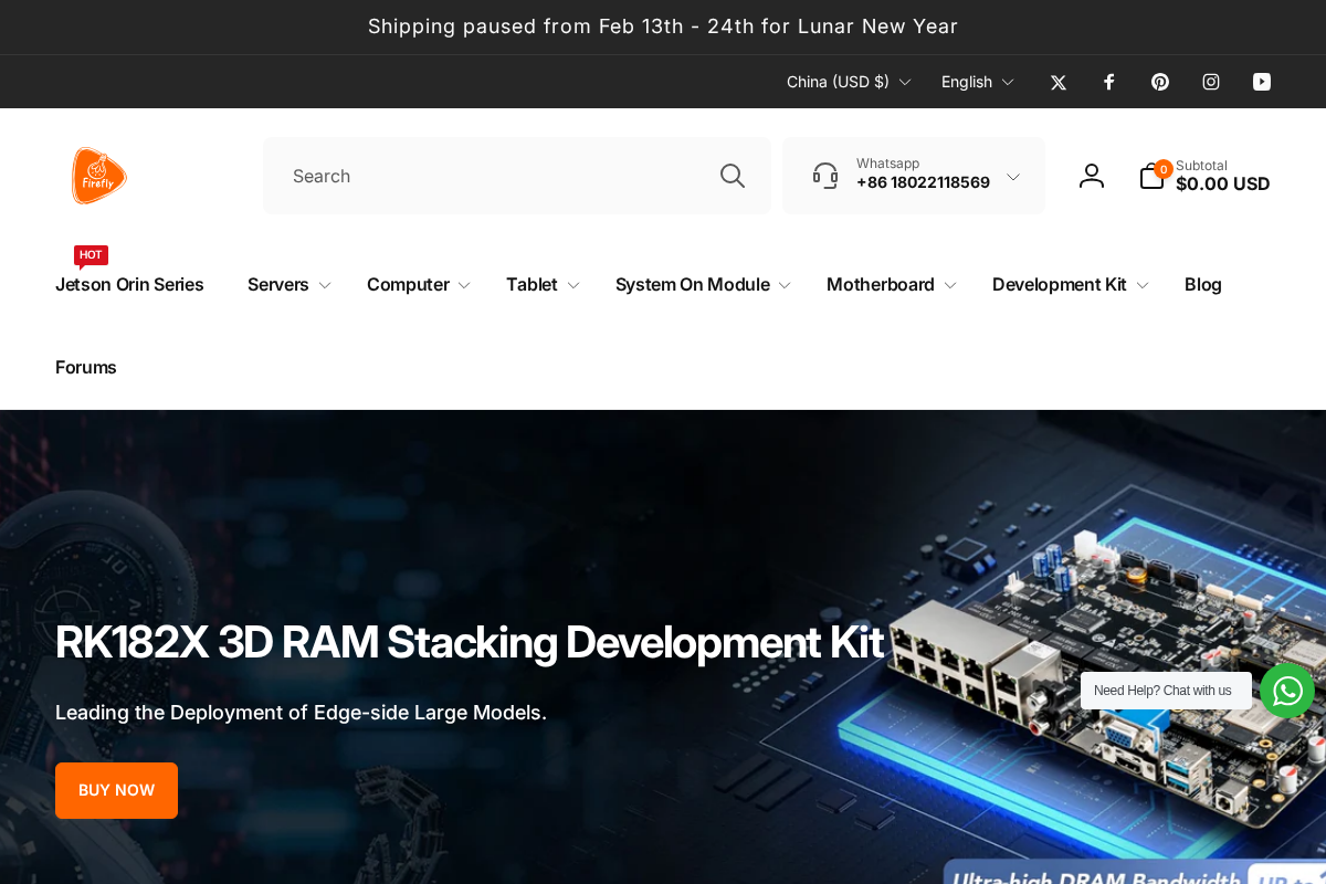 Firefly homepage screenshot