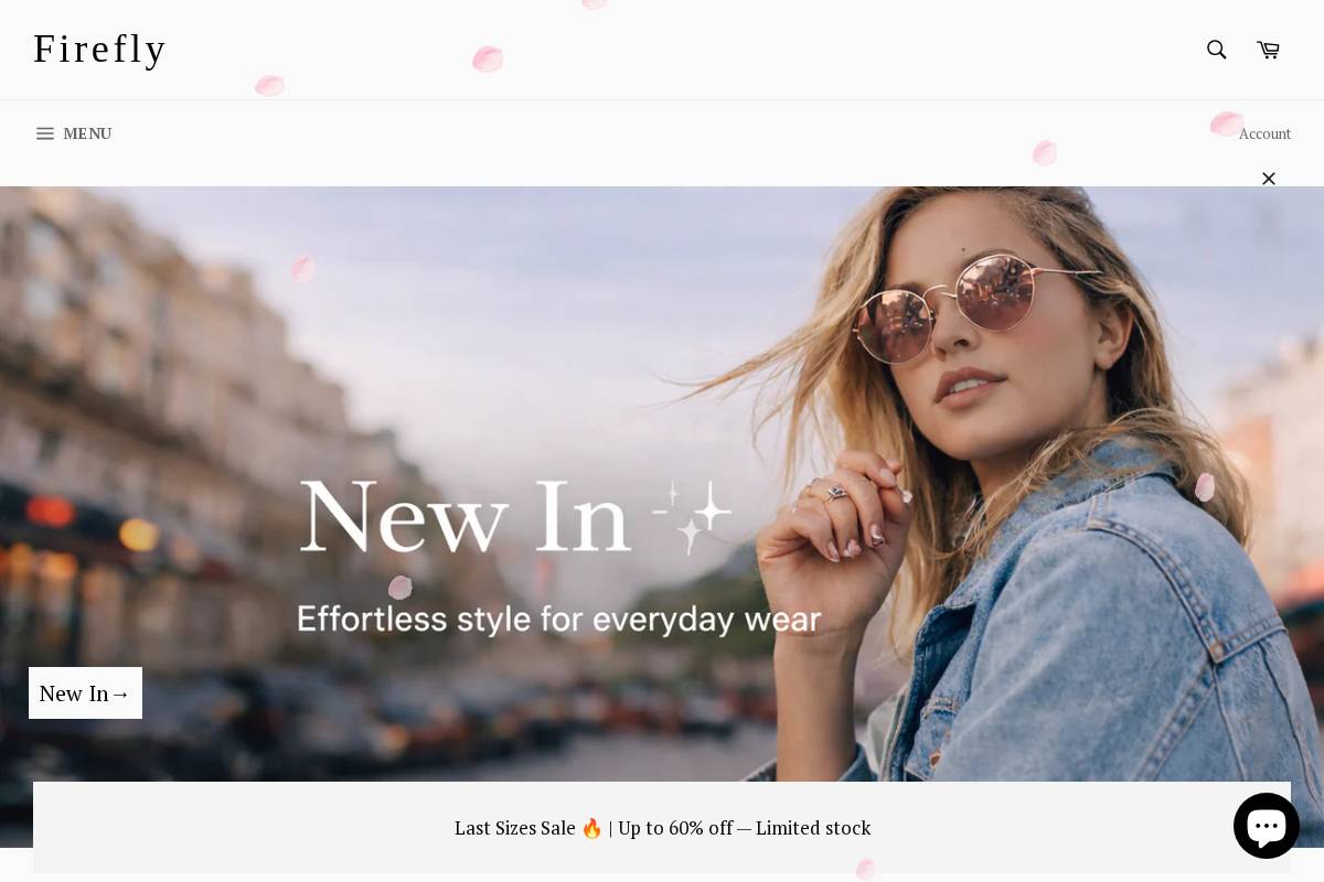 fireflyfashion.ie homepage screenshot