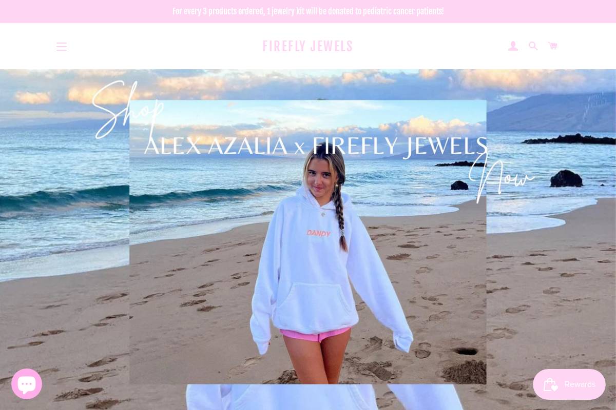 fireflyjewels.com homepage screenshot