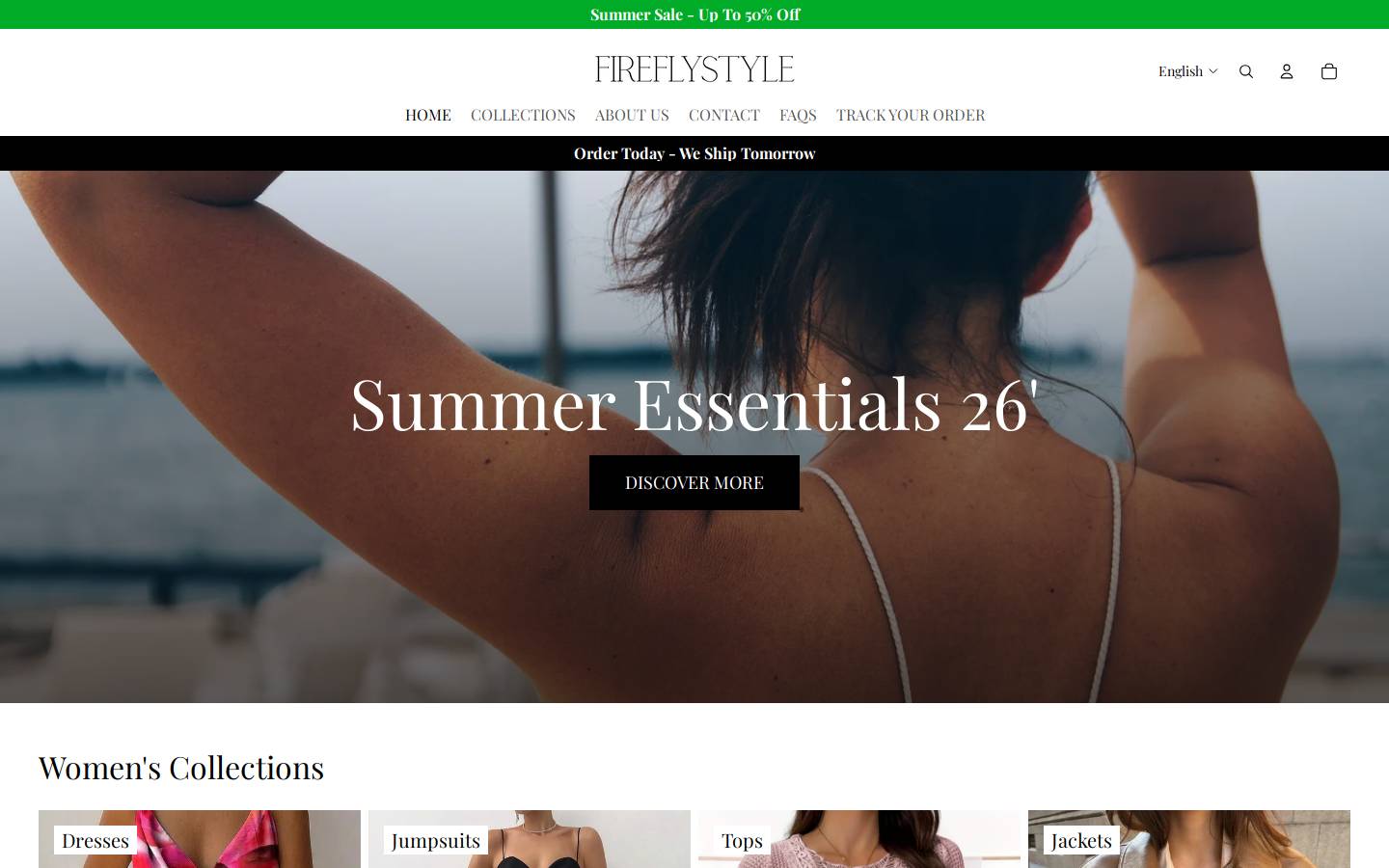 Fireflystyle homepage screenshot