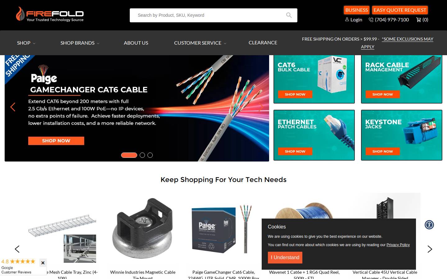FireFold homepage screenshot
