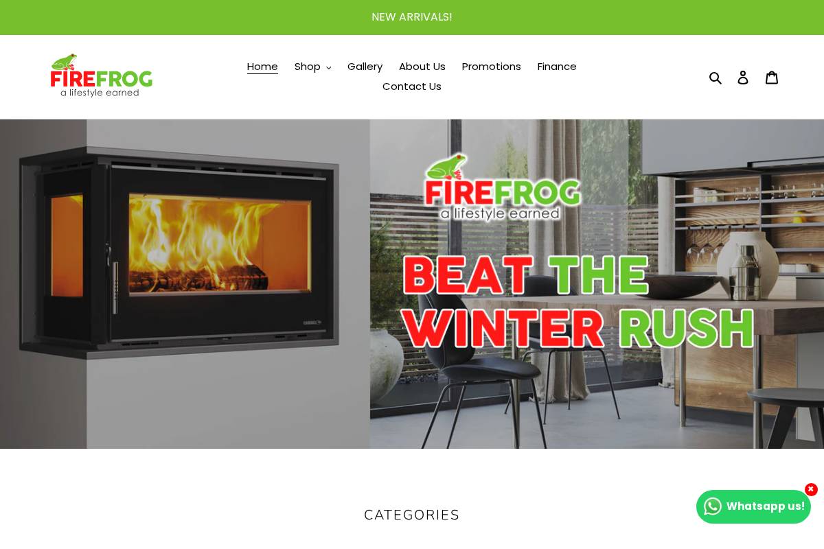 firefrog.co.za homepage screenshot